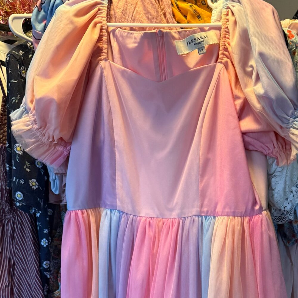 Jessakae Rainbow dress EUC XL